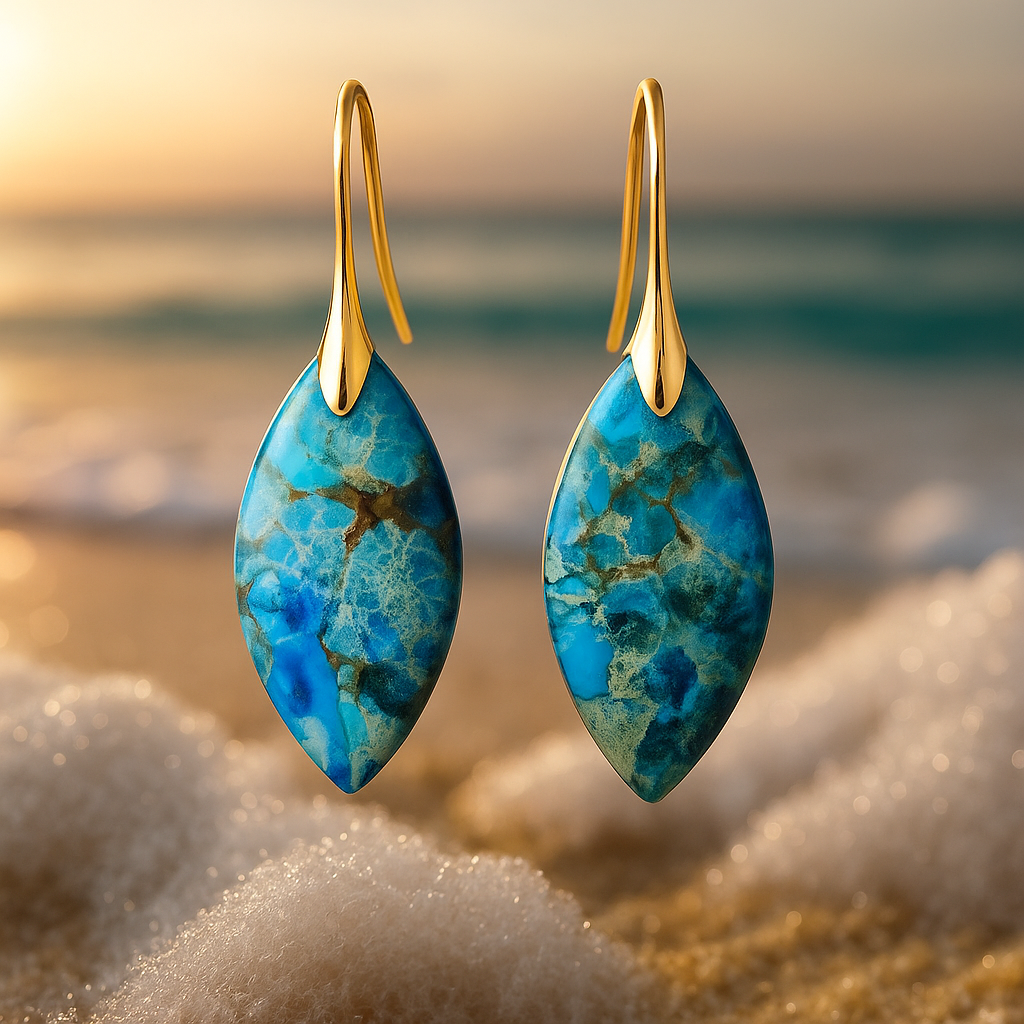 Avelina – Orecchini Blu Mare Eleganti