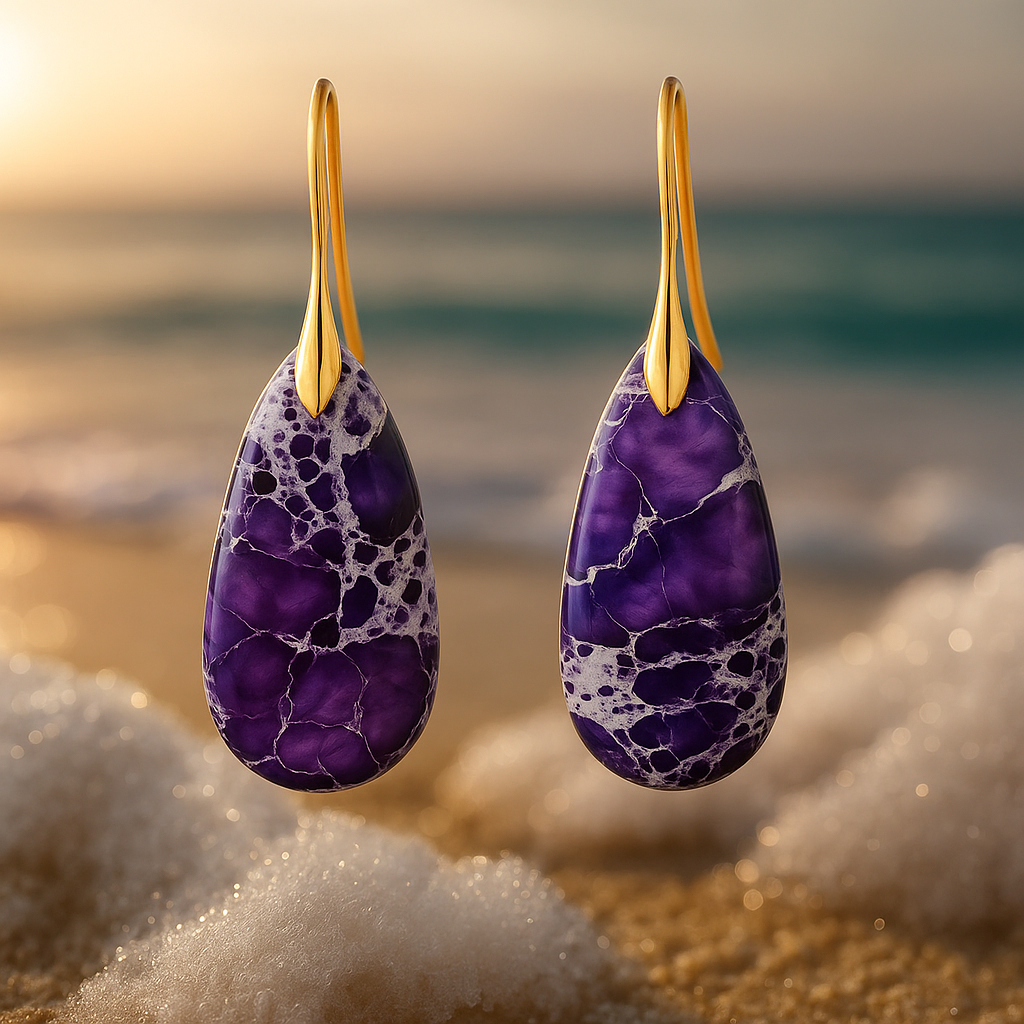 Elvirea – Orecchini Viola Tramonto