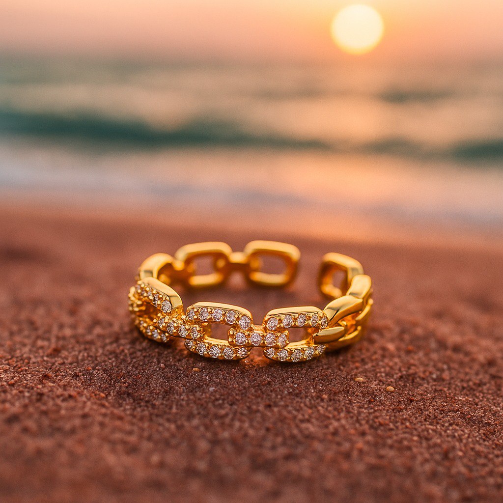 Zahara | Anello Dorato con Zirconia