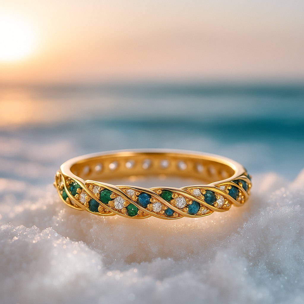 Amaraya | Brezza d’Oceano Anello in Argento 925 con Quarzi