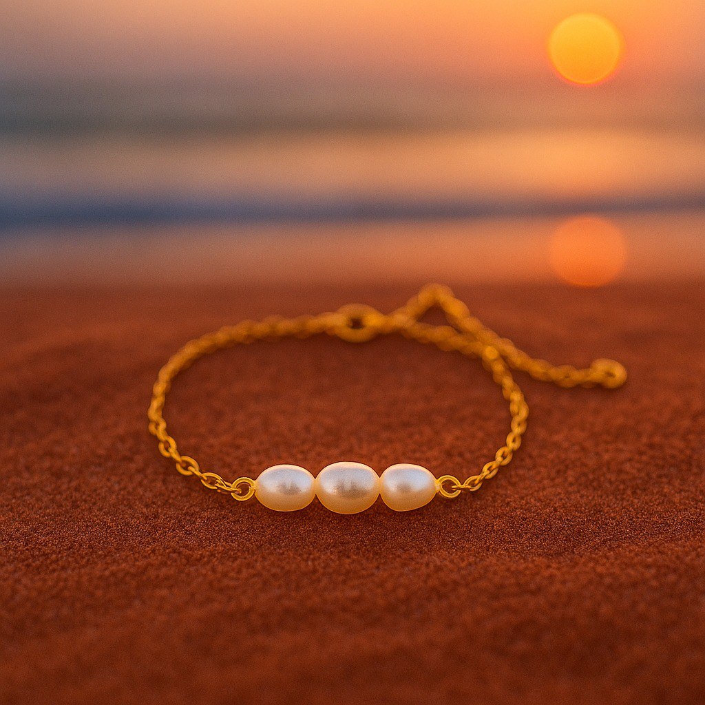Lina | Bracciale con Tre Perle