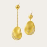 Lunaire | Orecchini Pendenti in Oro con Cristalli