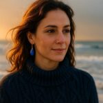 Lunarea – Orecchini Blu Laguna - immagine 2