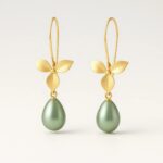 Ida - Orecchini con Foglia Dorata