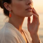 Coralia – Orecchini Corallo Lucente - immagine 3