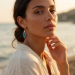 Elaria – Orecchini Rosso Corallo e Turchese - immagine 2