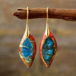 Elaria – Orecchini Rosso Corallo e Turchese - immagine 3