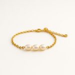 Lina | Bracciale con Tre Perle